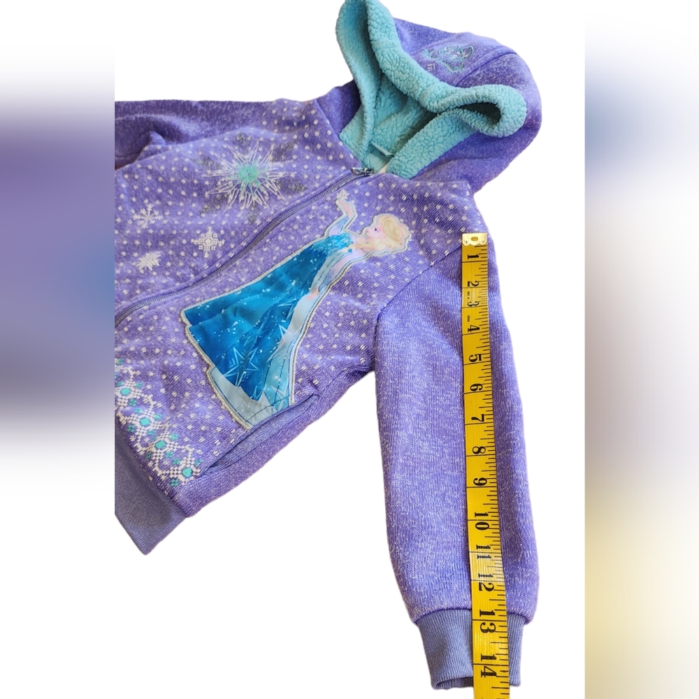 Disney Princess Frozen Elsa Hoddie Jacket  Girls Size 5 - Picture 7 of 11